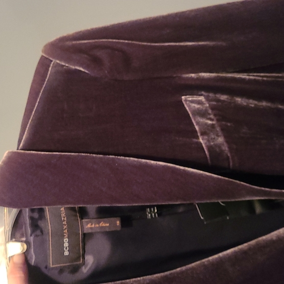 BCBG Grey Ash Woven Jacket Velvet NWT - Picture 8 of 8